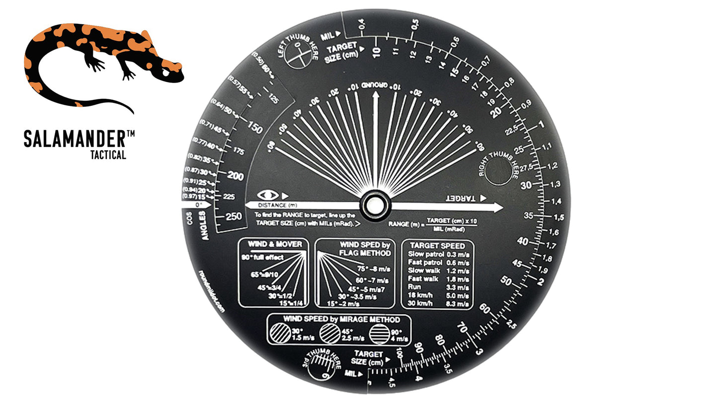 Dope Card - Round Ballistics Calculator - Metric - Mildot - ST-MLDOTCALC