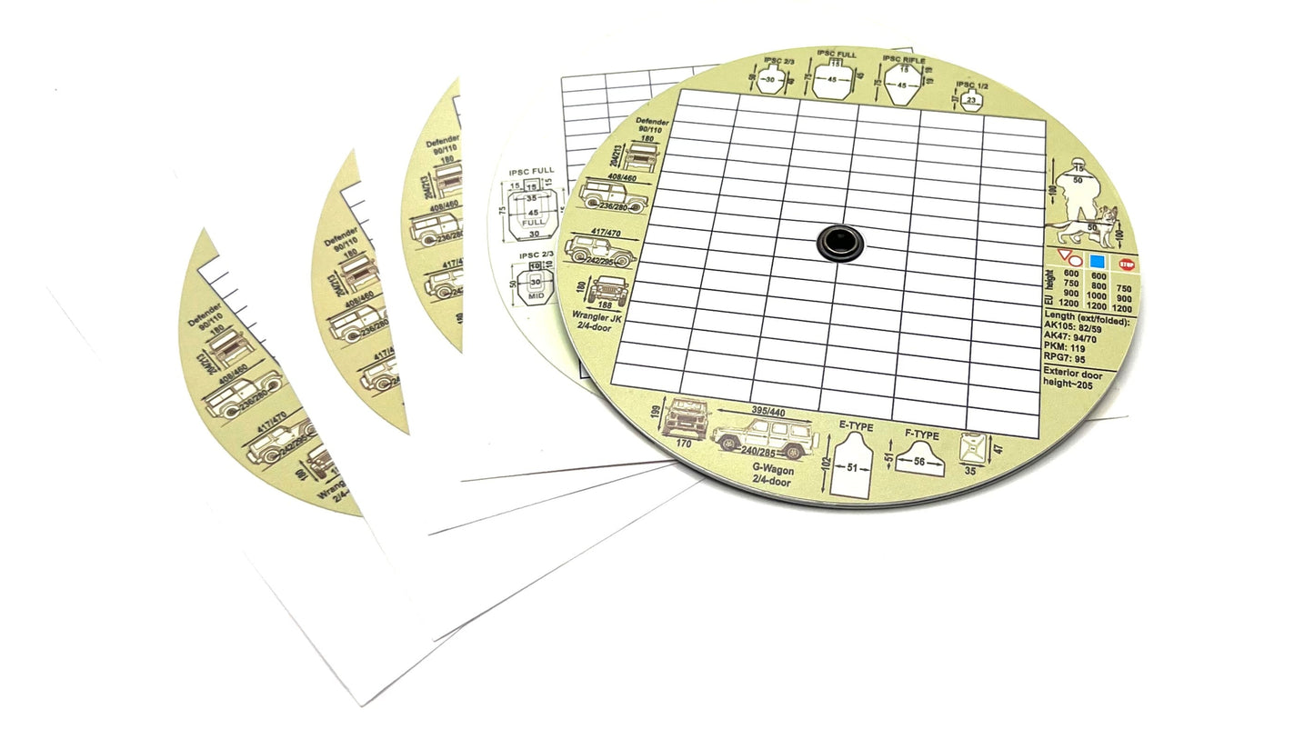 Dope Card - Round Ballistics Calculator - Metric - Mildot - ST-MLDOTCALC